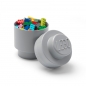 Lego, okrągły pojemnik klocek Brick 1 - Szary (40301740)